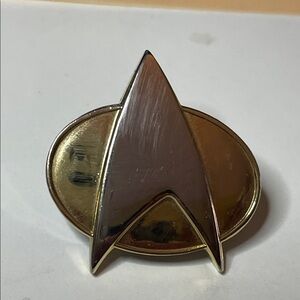 VTG Gold and Silver Star Trek Communicator Badge 1992